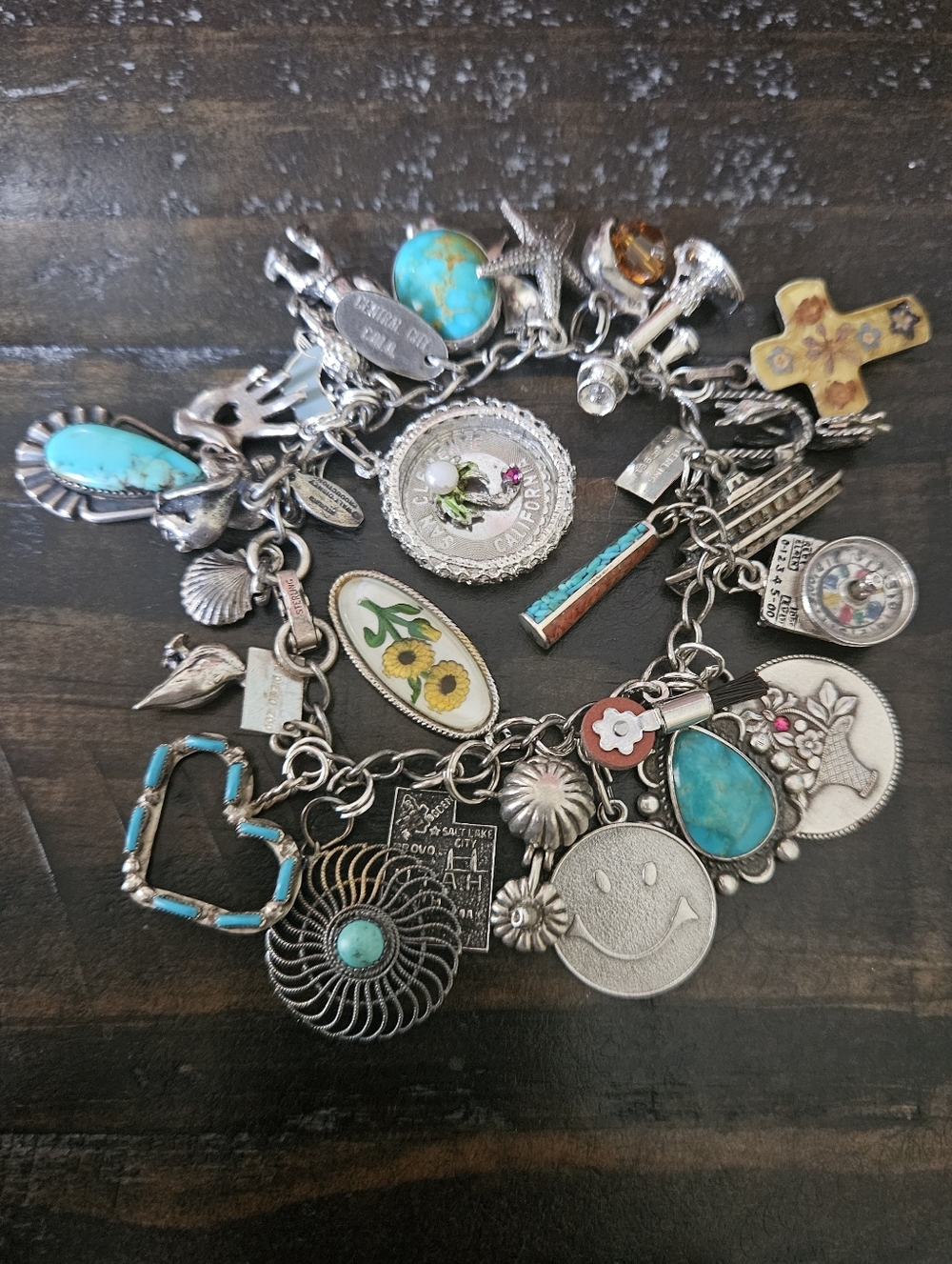 Amazing Loaded Vintage Charm Bracelet